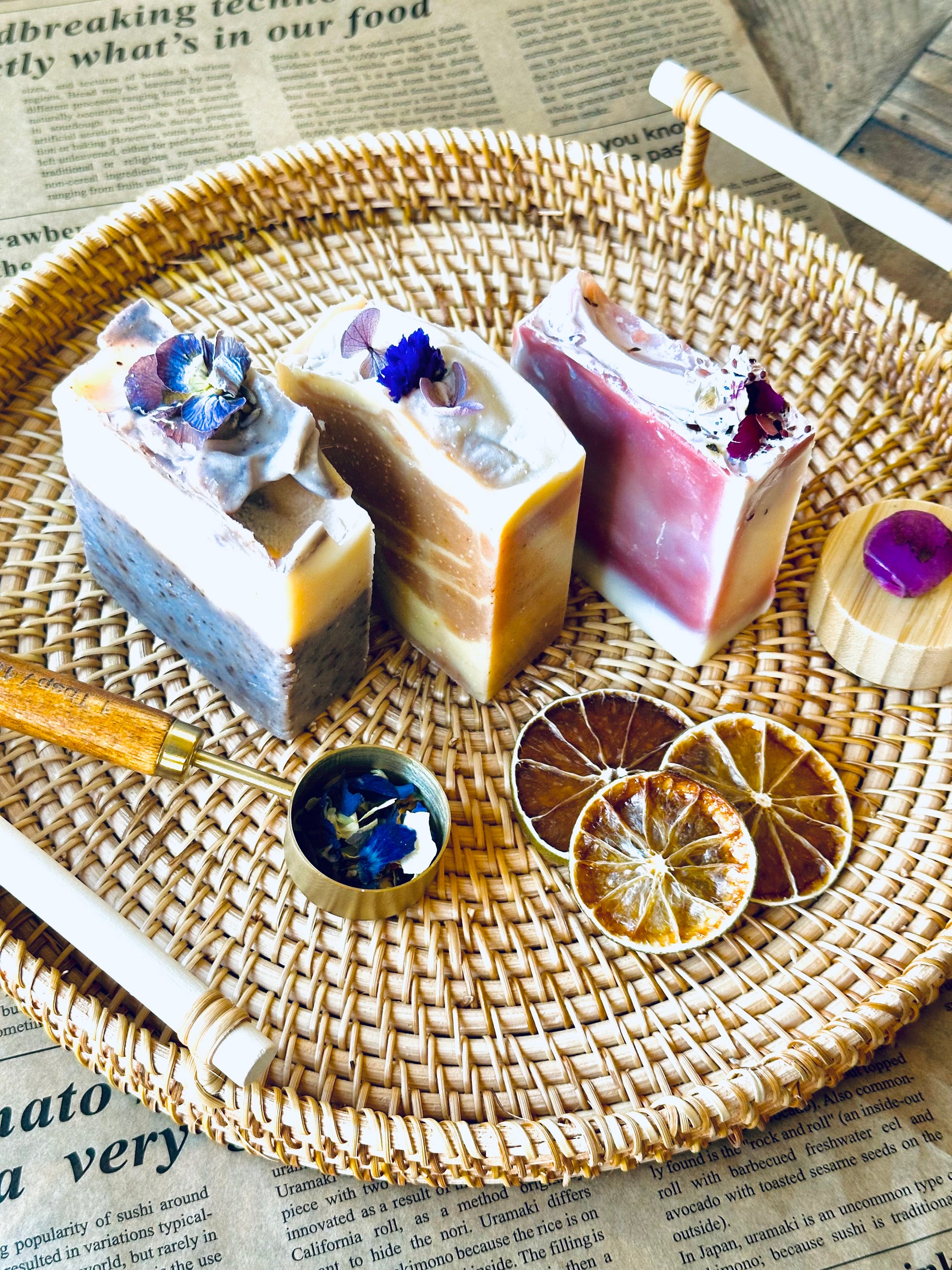 3 bars of Blnded Bliss all natural tallow based soap