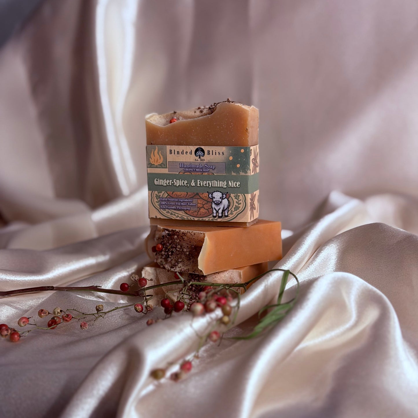 Ginger Spice tallow based handmade soap