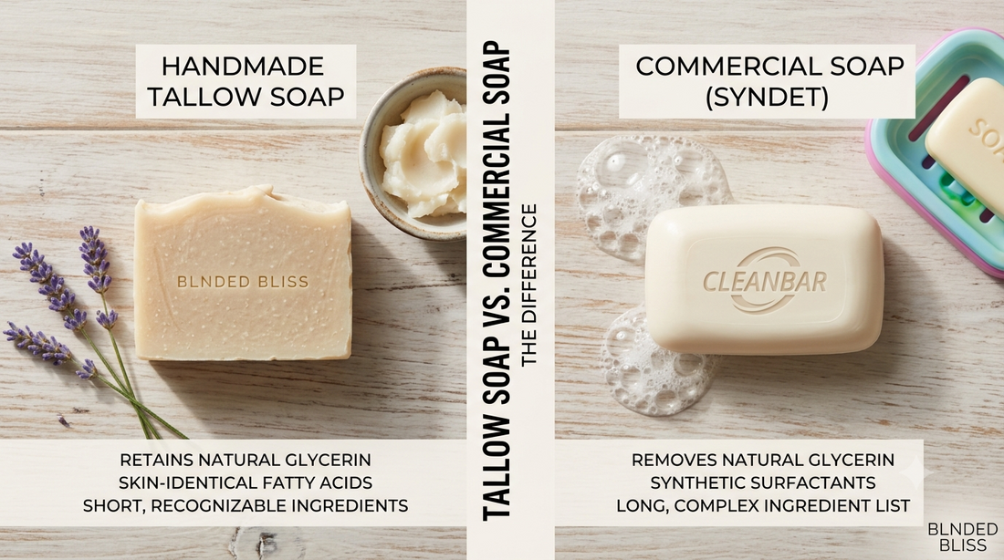 A graphic comparison of syndet and soap