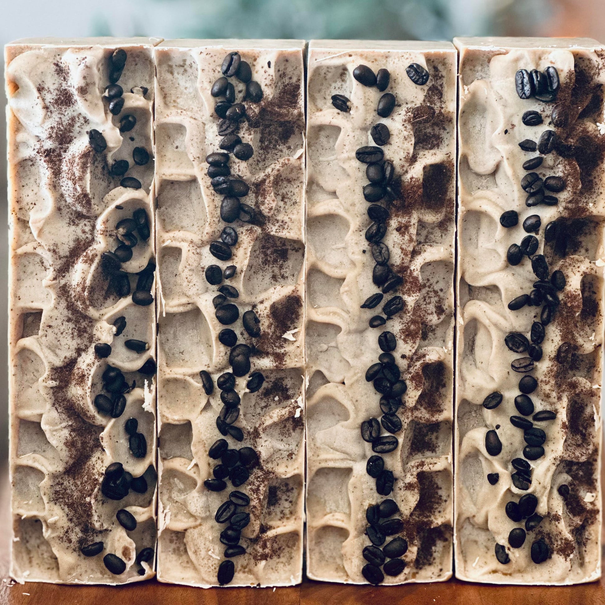 Full soap loaves beautifully displayed with the sunlight shinning from behind